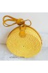 coloring rattan circle sling leather handle bags yellow